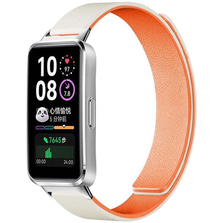 xDfind Litchi Texture Magnetic Silicone Watch Band, For Huawei Band 10 / 9 / 8