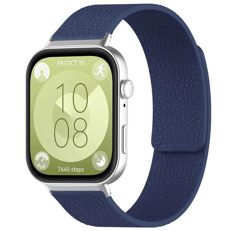 xDfind Litchi Texture Magnetic Silicone Watch Band, For Huawei Watch Fit4 / Fit4 Pro / Fit3