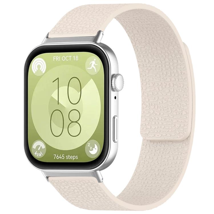 xDfind Litchi Texture Magnetic Silicone Watch Band