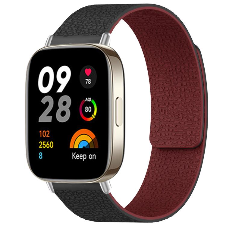 xDfind Litchi Texture Magnetic Silicone Watch Band, For Redmi Watch 3