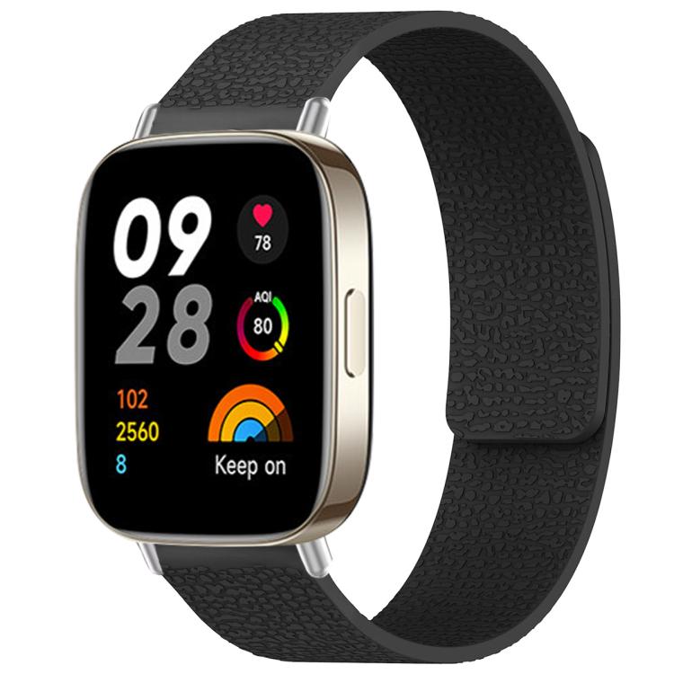 xDfind Litchi Texture Magnetic Silicone Watch Band, For Redmi Watch 3
