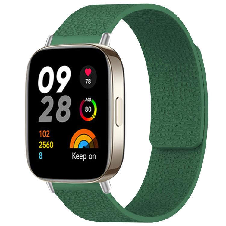 xDfind Litchi Texture Magnetic Silicone Watch Band, For Redmi Watch 3