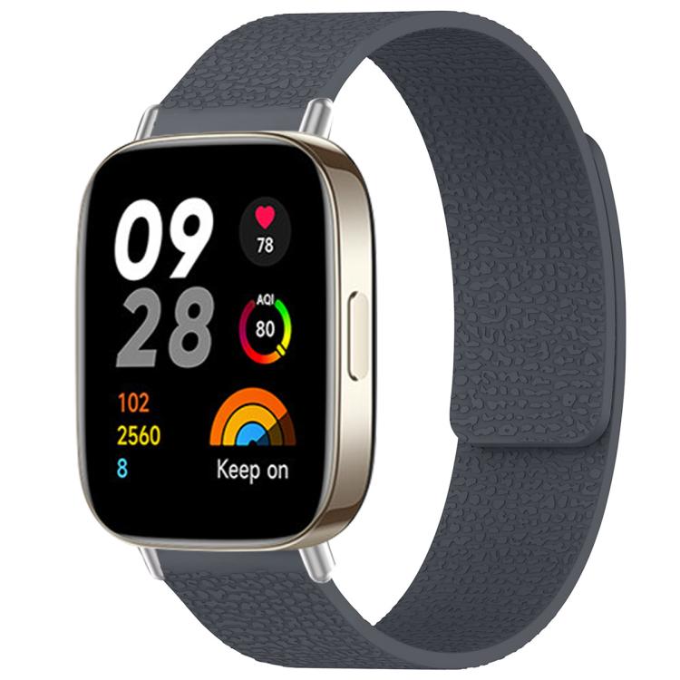 xDfind Litchi Texture Magnetic Silicone Watch Band, For Redmi Watch 3