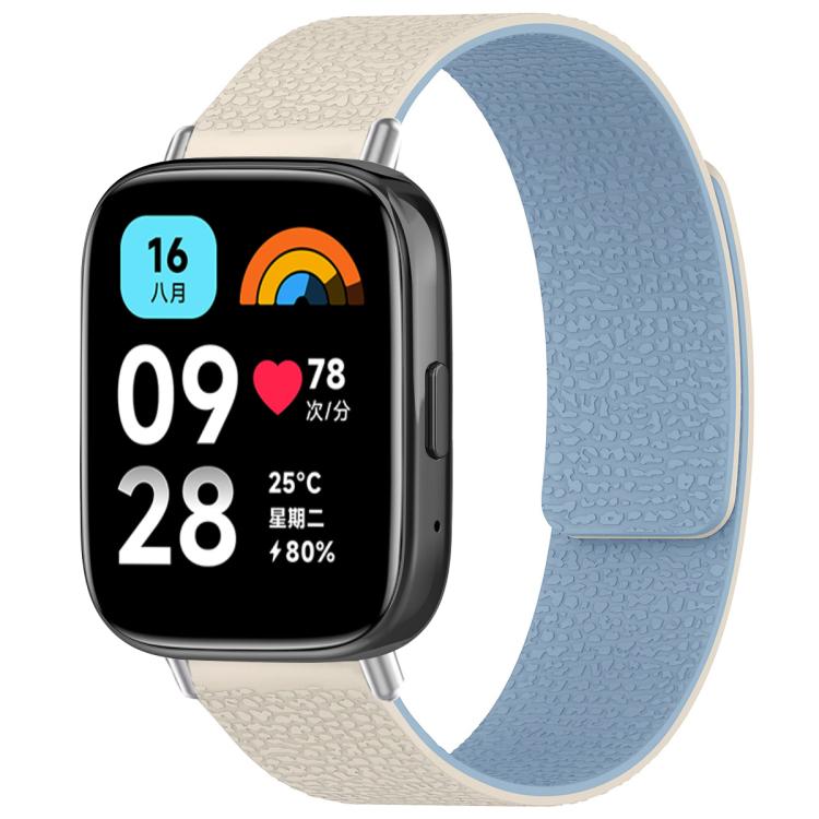 xDfind Litchi Texture Magnetic Silicone Watch Band, For Redmi Watch 3 Active/Watch 3 Lite