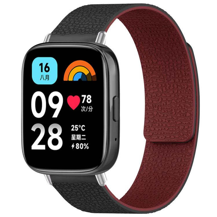 xDfind Litchi Texture Magnetic Silicone Watch Band, For Redmi Watch 3 Active/Watch 3 Lite