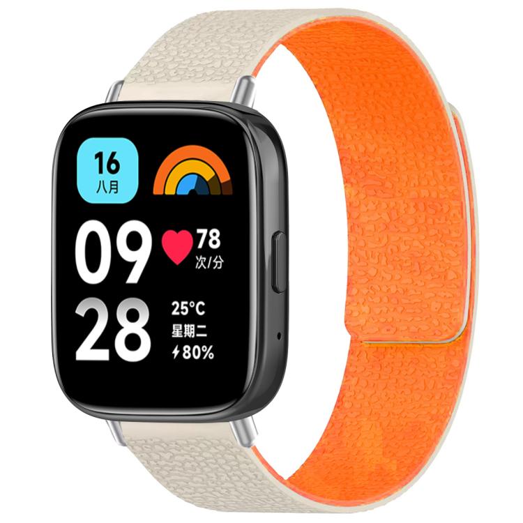 xDfind Litchi Texture Magnetic Silicone Watch Band, For Redmi Watch 3 Active/Watch 3 Lite
