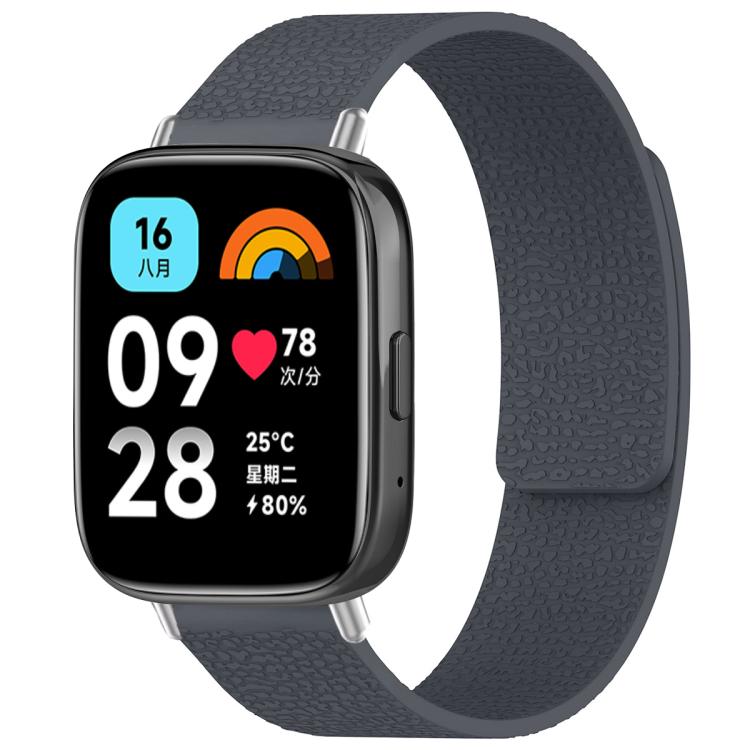 xDfind Litchi Texture Magnetic Silicone Watch Band, For Redmi Watch 3 Active/Watch 3 Lite