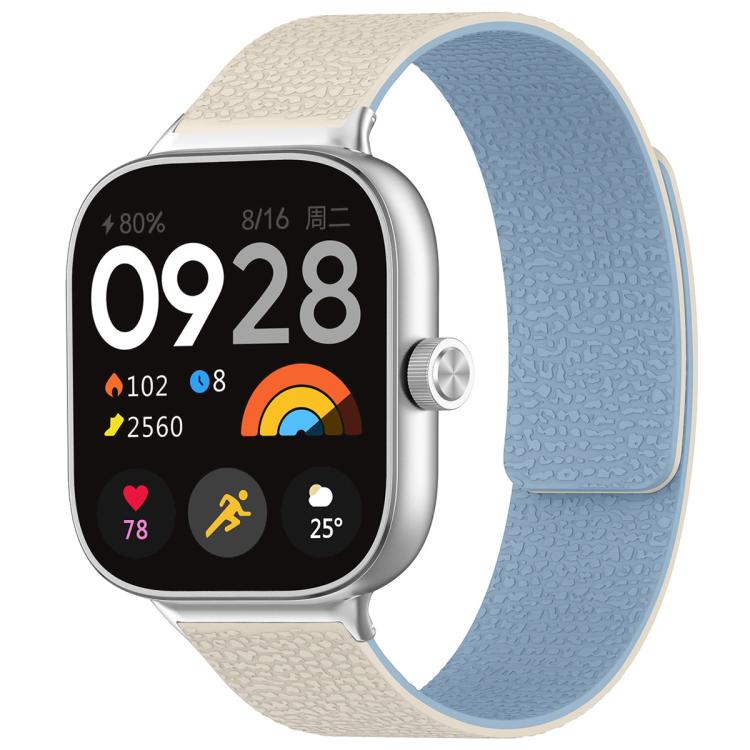 xDfind Litchi Texture Magnetic Silicone Watch Band, For Xiaomi Smart Band 9 Pro/8 Pro/Redmi Watch 5/4