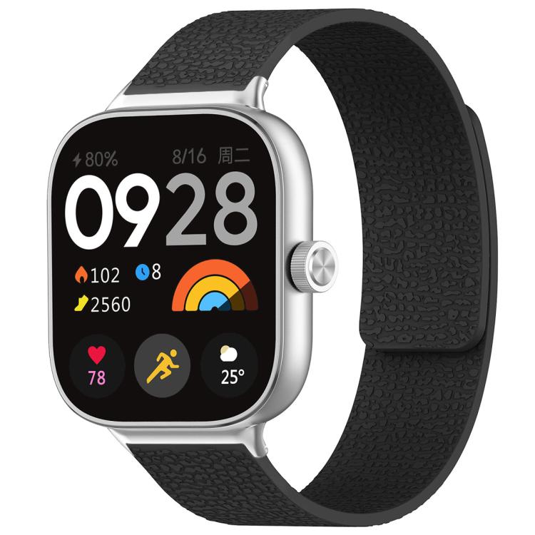 xDfind Litchi Texture Magnetic Silicone Watch Band, For Xiaomi Smart Band 9 Pro/8 Pro/Redmi Watch 5/4