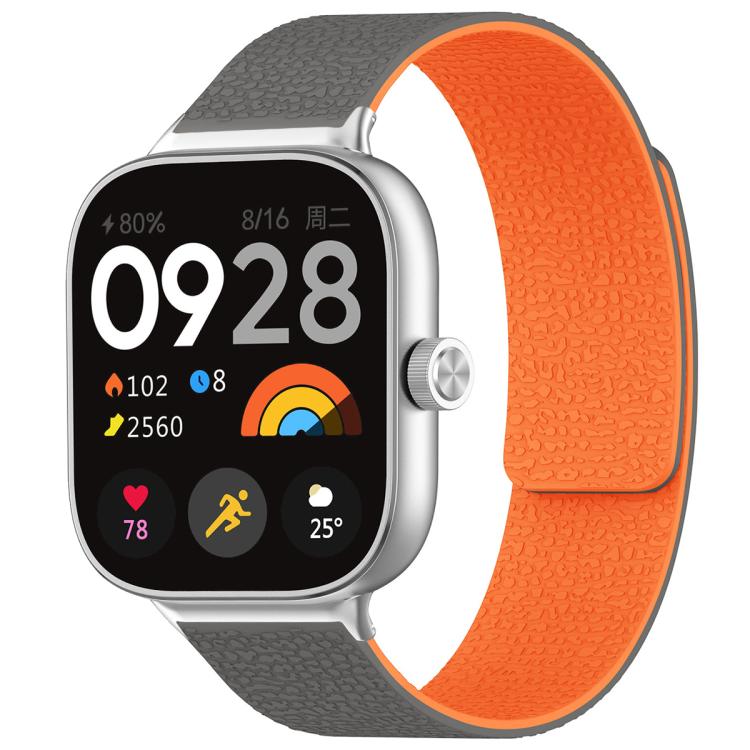 xDfind Litchi Texture Magnetic Silicone Watch Band, For Xiaomi Smart Band 9 Pro/8 Pro/Redmi Watch 5/4