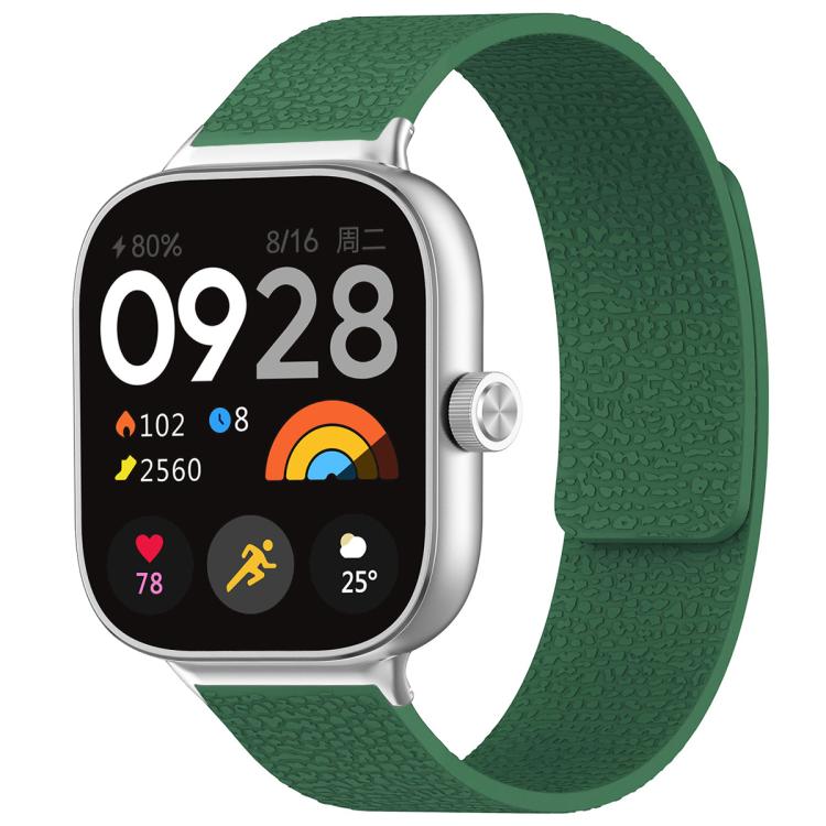 xDfind Litchi Texture Magnetic Silicone Watch Band, For Xiaomi Smart Band 9 Pro/8 Pro/Redmi Watch 5/4