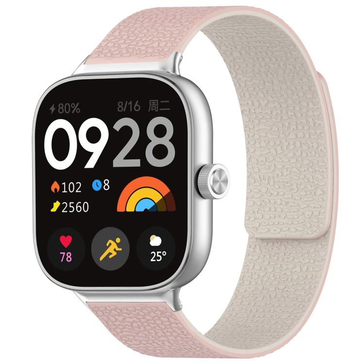 xDfind Litchi Texture Magnetic Silicone Watch Band, For Xiaomi Smart Band 9 Pro/8 Pro/Redmi Watch 5/4