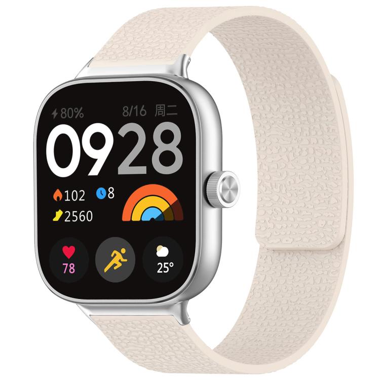 xDfind Litchi Texture Magnetic Silicone Watch Band, For Xiaomi Smart Band 9 Pro/8 Pro/Redmi Watch 5/4