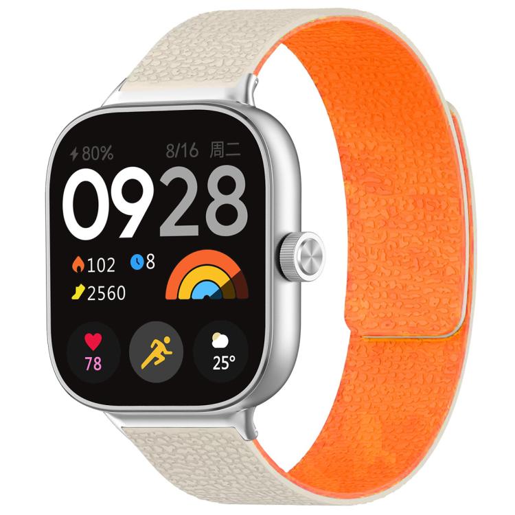 xDfind Litchi Texture Magnetic Silicone Watch Band, For Xiaomi Smart Band 9 Pro/8 Pro/Redmi Watch 5/4