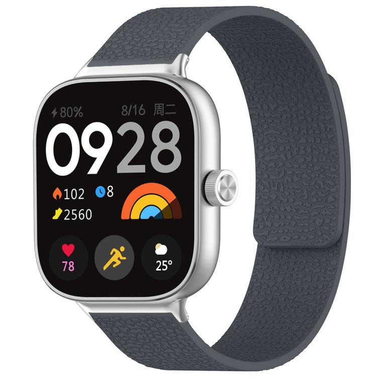 xDfind Litchi Texture Magnetic Silicone Watch Band, For Xiaomi Smart Band 9 Pro/8 Pro/Redmi Watch 5/4