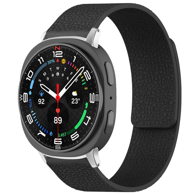 xDfind Litchi Texture Magnetic Silicone Watch Band, For Samsung Galaxy Watch Ultra/Ultra 2025