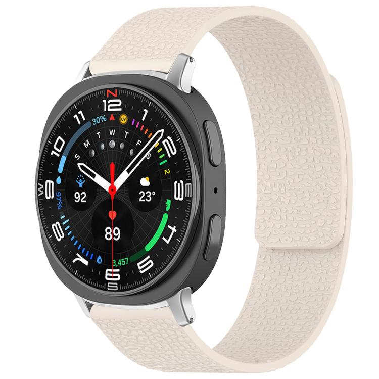 xDfind Litchi Texture Magnetic Silicone Watch Band, For Samsung Galaxy Watch Ultra/Ultra 2025