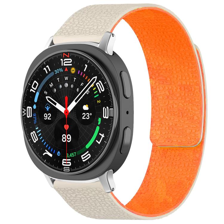 xDfind Litchi Texture Magnetic Silicone Watch Band, For Samsung Galaxy Watch Ultra/Ultra 2025