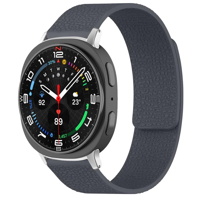xDfind Litchi Texture Magnetic Silicone Watch Band, For Samsung Galaxy Watch Ultra/Ultra 2025