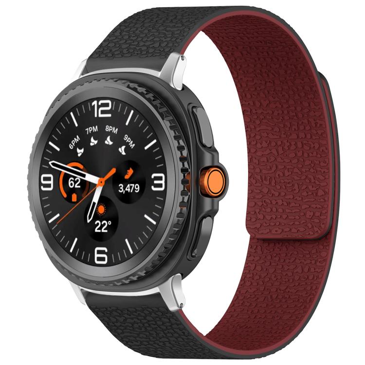 xDfind Litchi Texture Magnetic Silicone Watch Band