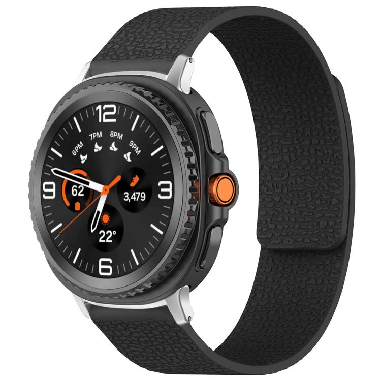 xDfind Litchi Texture Magnetic Silicone Watch Band
