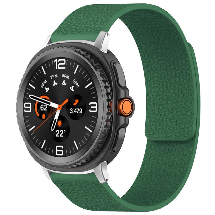 xDfind Litchi Texture Magnetic Silicone Watch Band