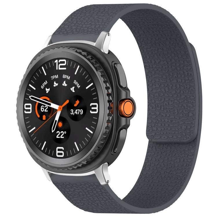 xDfind Litchi Texture Magnetic Silicone Watch Band