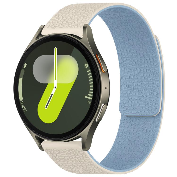 xDfind Litchi Texture Magnetic Silicone Watch Band, For Samsung Galaxy Watch 7 / 6 / 5 / FE
