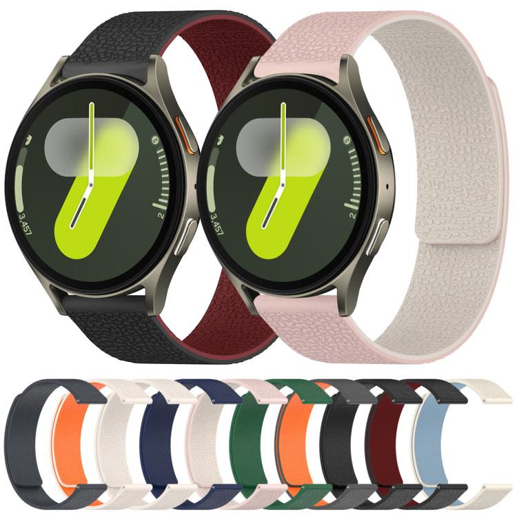 xDfind Litchi Texture Magnetic Silicone Watch Band