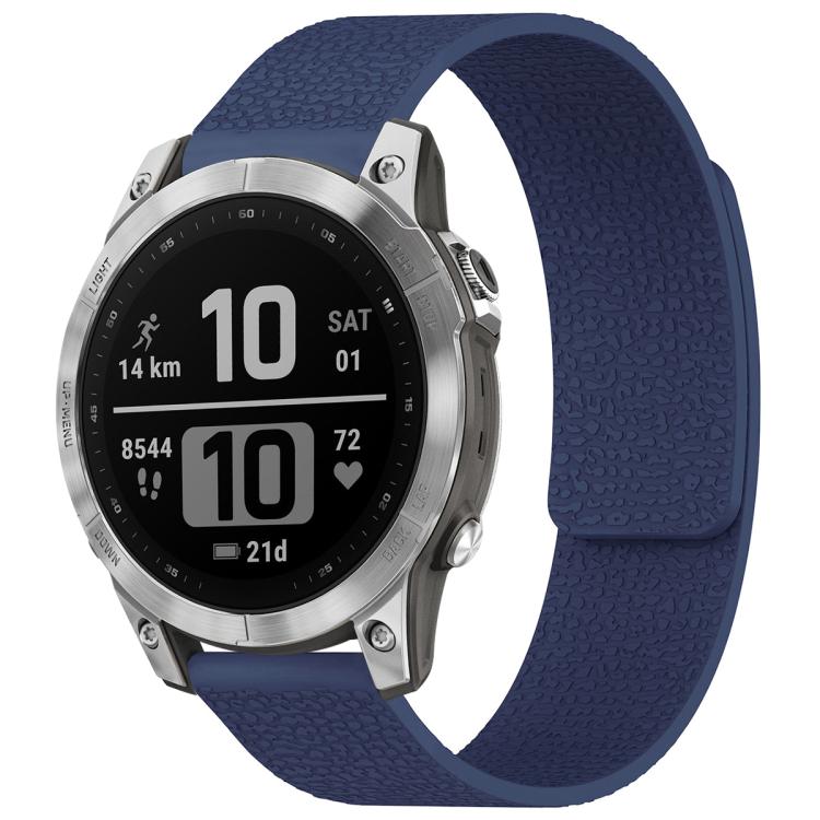 xDfind Litchi Texture Magnetic Silicone Watch Band, For Garmin Fenix 8/7/6/5 22mm