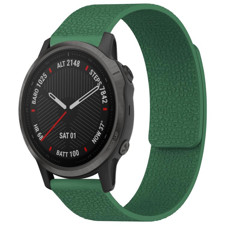 xDfind Litchi Texture Magnetic Silicone Watch Band, For Garmin Fenix 8/7S/6S/5S 20mm
