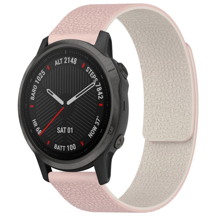 xDfind Litchi Texture Magnetic Silicone Watch Band, For Garmin Fenix 8/7S/6S/5S 20mm