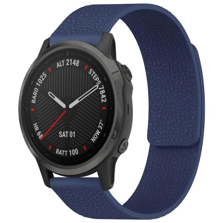 xDfind Litchi Texture Magnetic Silicone Watch Band, For Garmin Fenix 8/7S/6S/5S 20mm