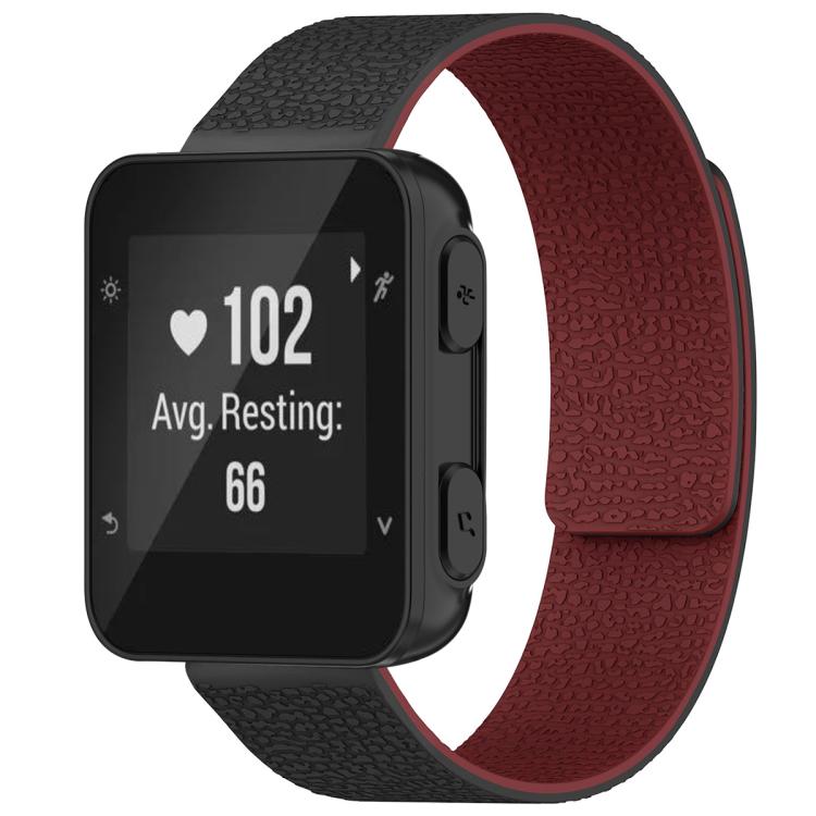 xDfind Litchi Texture Magnetic Silicone Watch Band, For Garmin Forerunner 35/30/35J 20mm