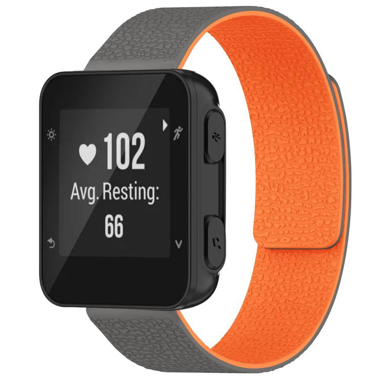 xDfind Litchi Texture Magnetic Silicone Watch Band, For Garmin Forerunner 35/30/35J 20mm