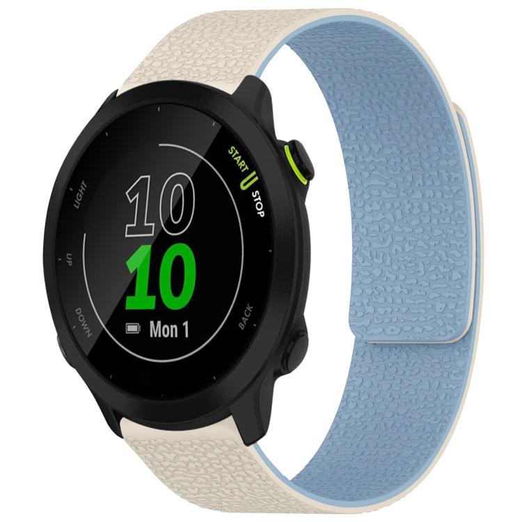 xDfind Litchi Texture Magnetic Silicone Watch Band, For Garmin Forerunner 45 / 45S / Swim 2 18mm