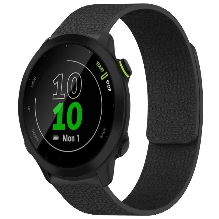 xDfind Litchi Texture Magnetic Silicone Watch Band, For Garmin Forerunner 45 / 45S / Swim 2 18mm