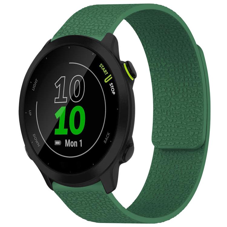 xDfind Litchi Texture Magnetic Silicone Watch Band, For Garmin Forerunner 45 / 45S / Swim 2 18mm