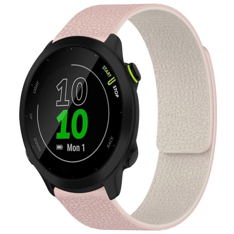 xDfind Litchi Texture Magnetic Silicone Watch Band, For Garmin Forerunner 45 / 45S / Swim 2 18mm