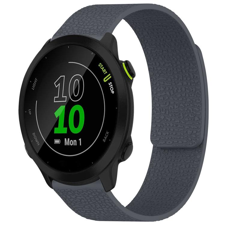 xDfind Litchi Texture Magnetic Silicone Watch Band, For Garmin Forerunner 45 / 45S / Swim 2 18mm
