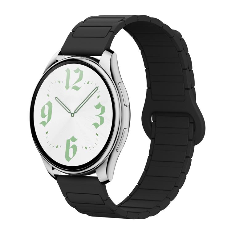 xDfind Reverse Buckle Tri-beads Magnetic Silicone Watch Band, 20mm