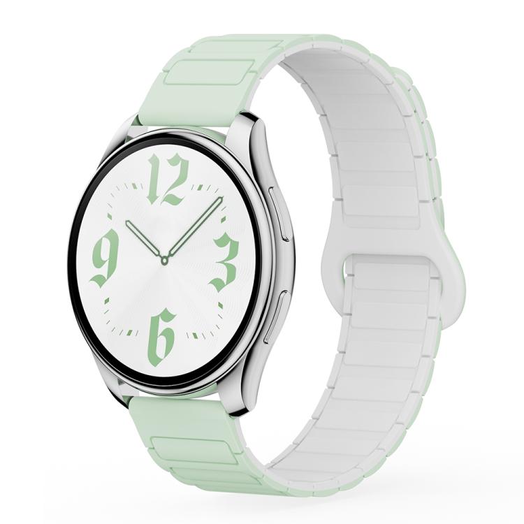 xDfind Reverse Buckle Tri-beads Magnetic Silicone Watch Band, 20mm