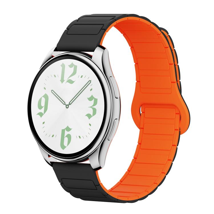 xDfind Reverse Buckle Tri-beads Magnetic Silicone Watch Band, 22mm