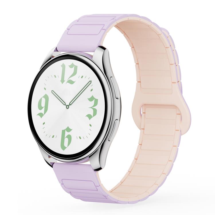 xDfind Reverse Buckle Tri-beads Magnetic Silicone Watch Band, 22mm