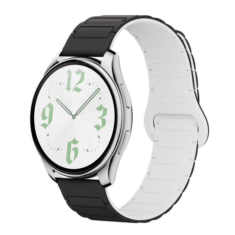 xDfind Reverse Buckle Tri-beads Magnetic Silicone Watch Band, 22mm