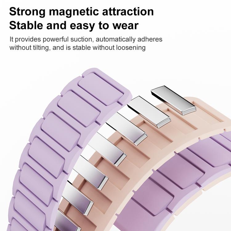 xDfind Reverse Buckle Tri-beads Magnetic Silicone Watch Band