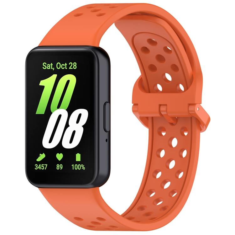 xDfind Colorful Buckle Solid Color Breathable Silicone Watch Band, For Samsung Galaxy Fit3