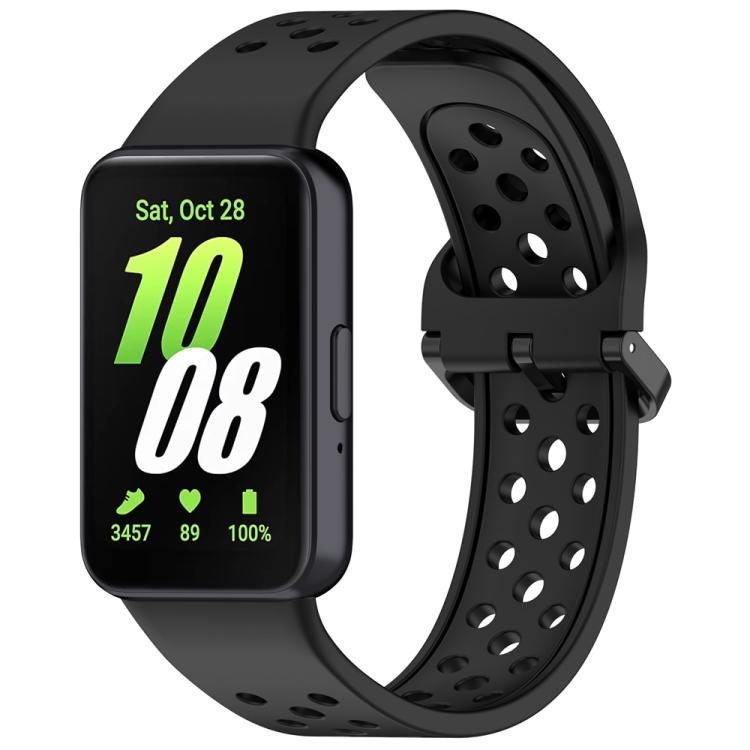 xDfind Colorful Buckle Solid Color Breathable Silicone Watch Band, For Samsung Galaxy Fit3