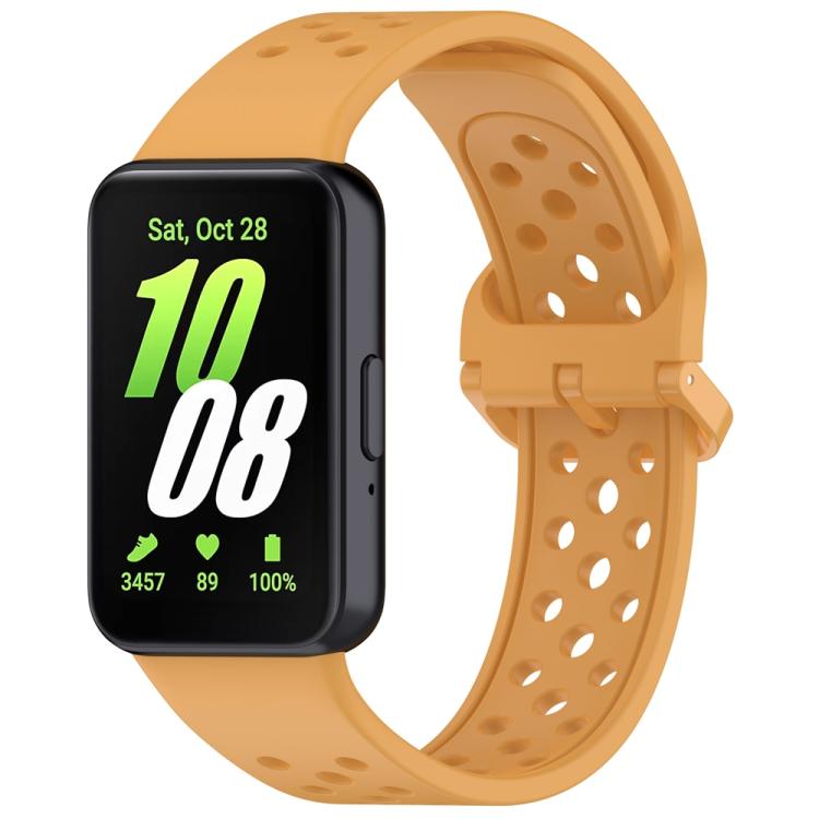 xDfind Colorful Buckle Solid Color Breathable Silicone Watch Band, For Samsung Galaxy Fit3
