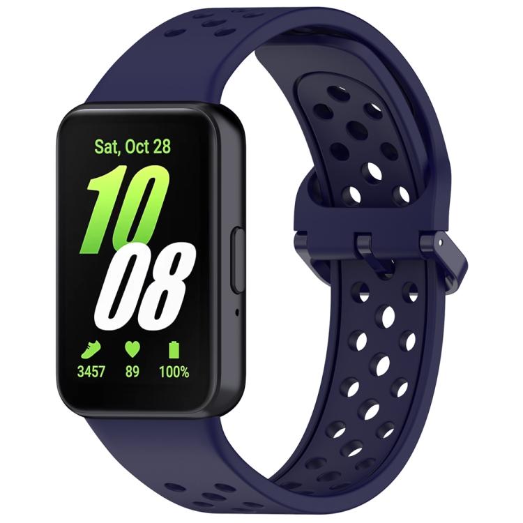 xDfind Colorful Buckle Solid Color Breathable Silicone Watch Band, For Samsung Galaxy Fit3